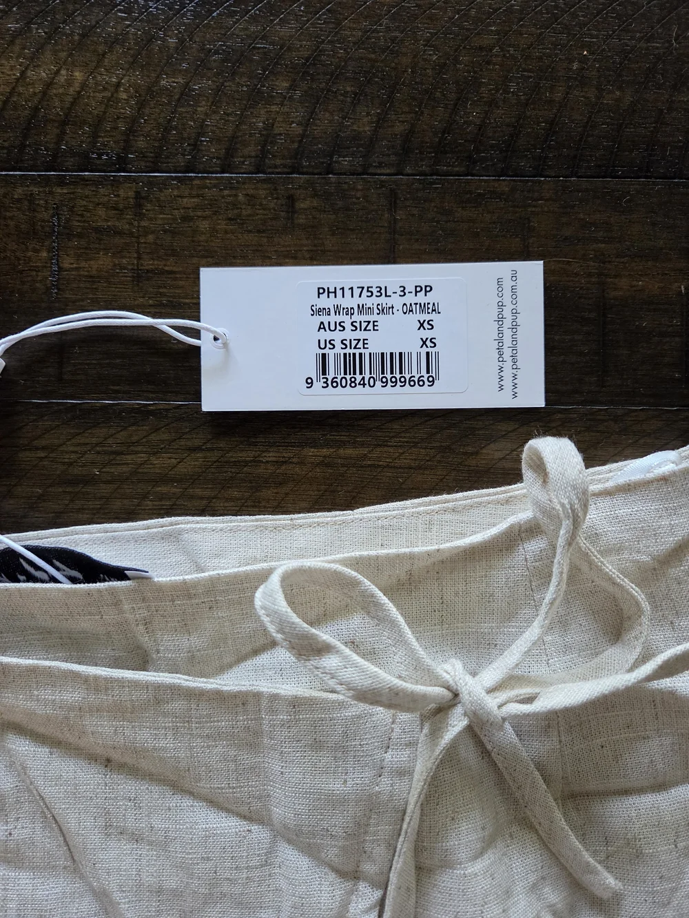 Petal & Pup Cream Wrap Mini Skirt